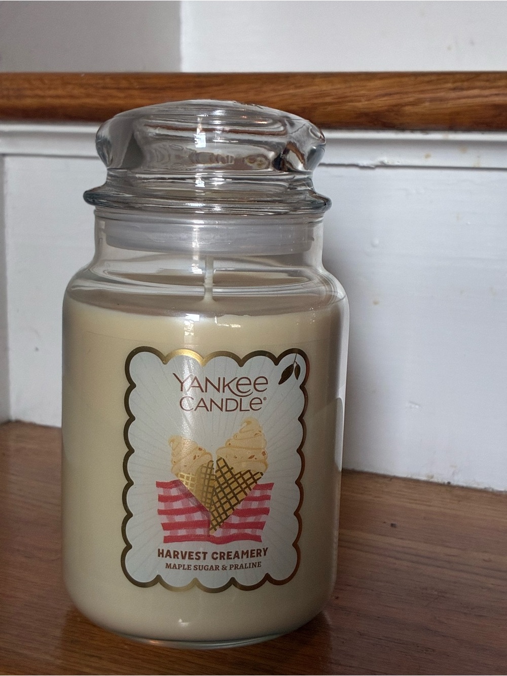 Yankee Candle Cream Harvest Creamery large jar Maple Sugar & Praline